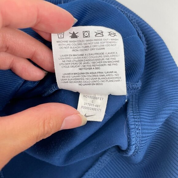 Nike Golf Dri Fit Blue Full Zip Collarless Jacket Mens Size Large Outdoor - Picture 10 of 13